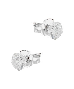 Shining Crystal Silver Stud Earring STS-6727